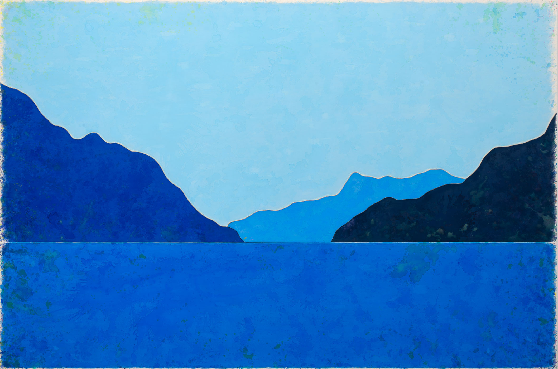Ugo Rondinone, sechstermaizweitausendundvierundzwanzig, 2024, Acryl auf Leinwand, 400 × 600 cm, Kunstmuseum Luzern, Depositum der Stiftung BEST Art Collection Luzern, vormals Bernhard Eglin-Stiftung, Foto: Studio Rondinone