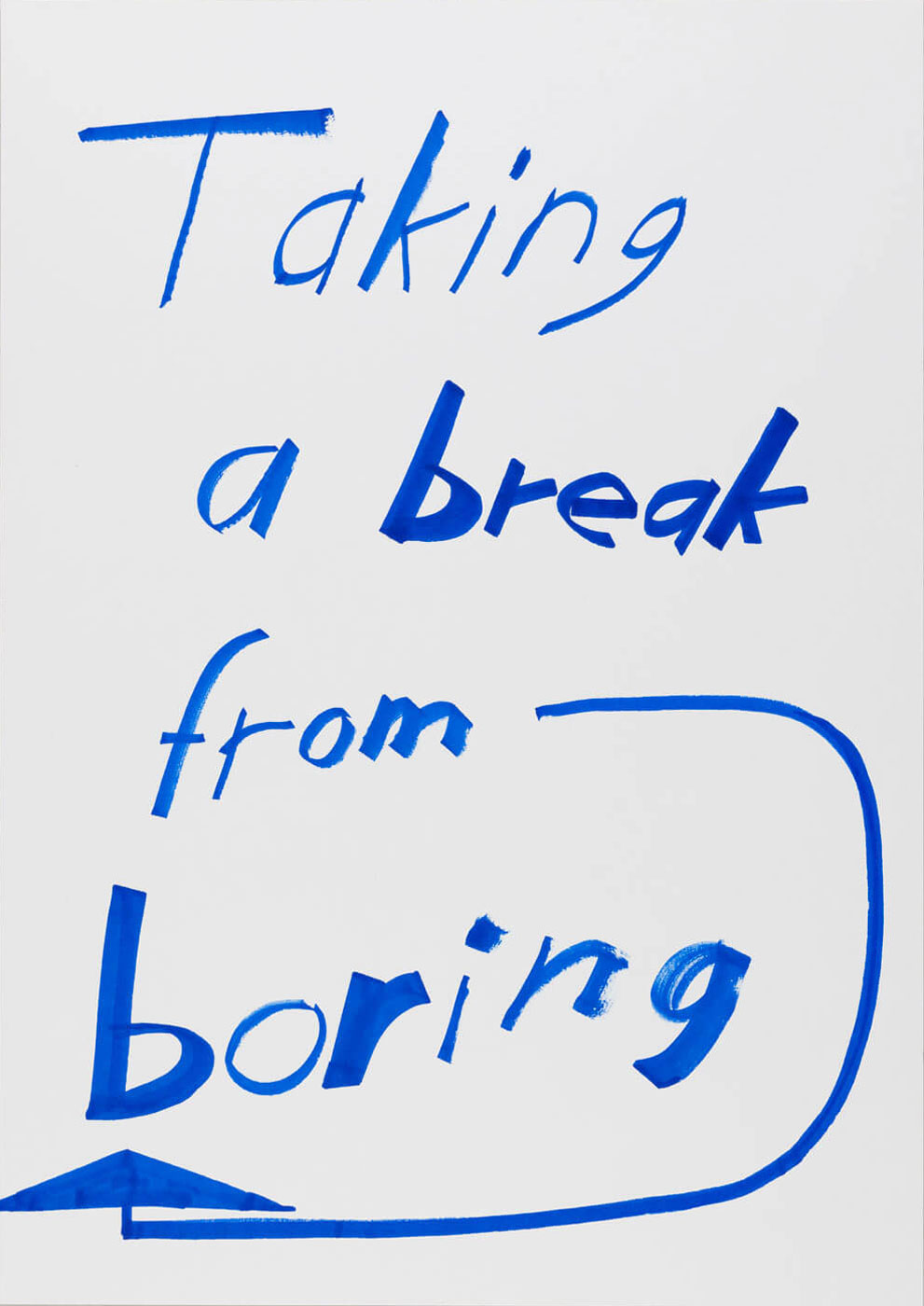 Sereina Steinemann, Taking a Break From Boring, 2024, Acryl auf Leinwand, 59.4 × 42 cm, Courtesy of the artist