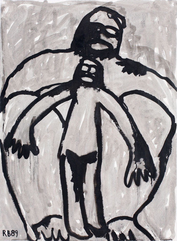Rudolf Blättler, ohne Titel, 1989, Tusche auf Papier, 64 x 47 cm, Kunstmuseum Luzern