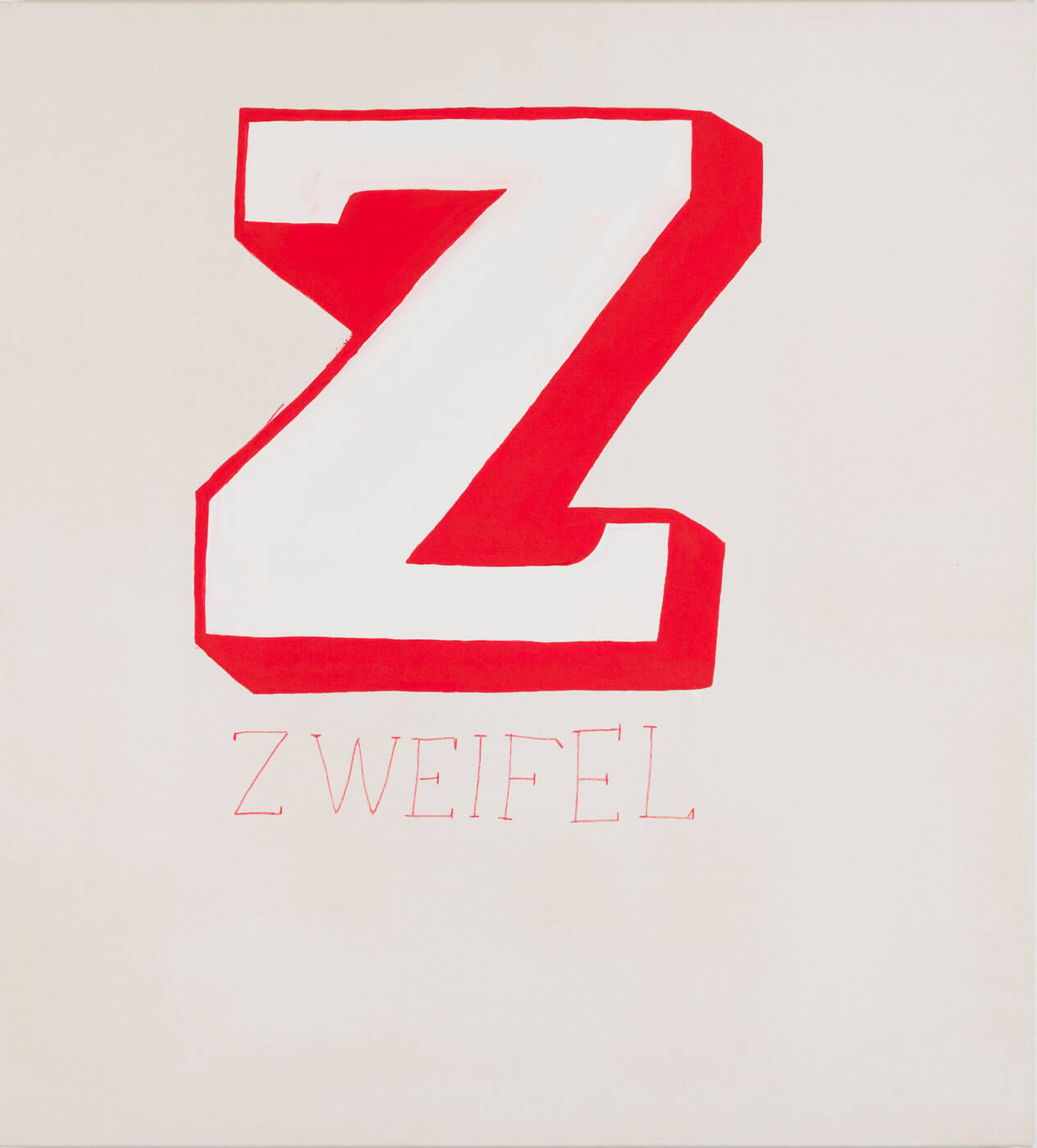 ereina Steinmann, Zweifel, 2024, Acryl auf Baumwolle, 130 × 110 cm, Courtesy of the artist