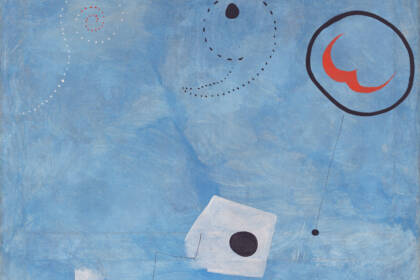 Joan Miró, Peinture, 1925, Öl auf Leinwand, 116 × 89 cm, Bayerische Staatsgemäldesammlungen, München – Pinakothek der Moderne, Foto: Sibylle Forster, Bayerische Staatsgemäldesammlungen © Successió Miró / 2025, ProLitteris, Zurich