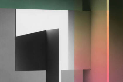 Abstrakte geometrische Formen mit Licht und Schatten