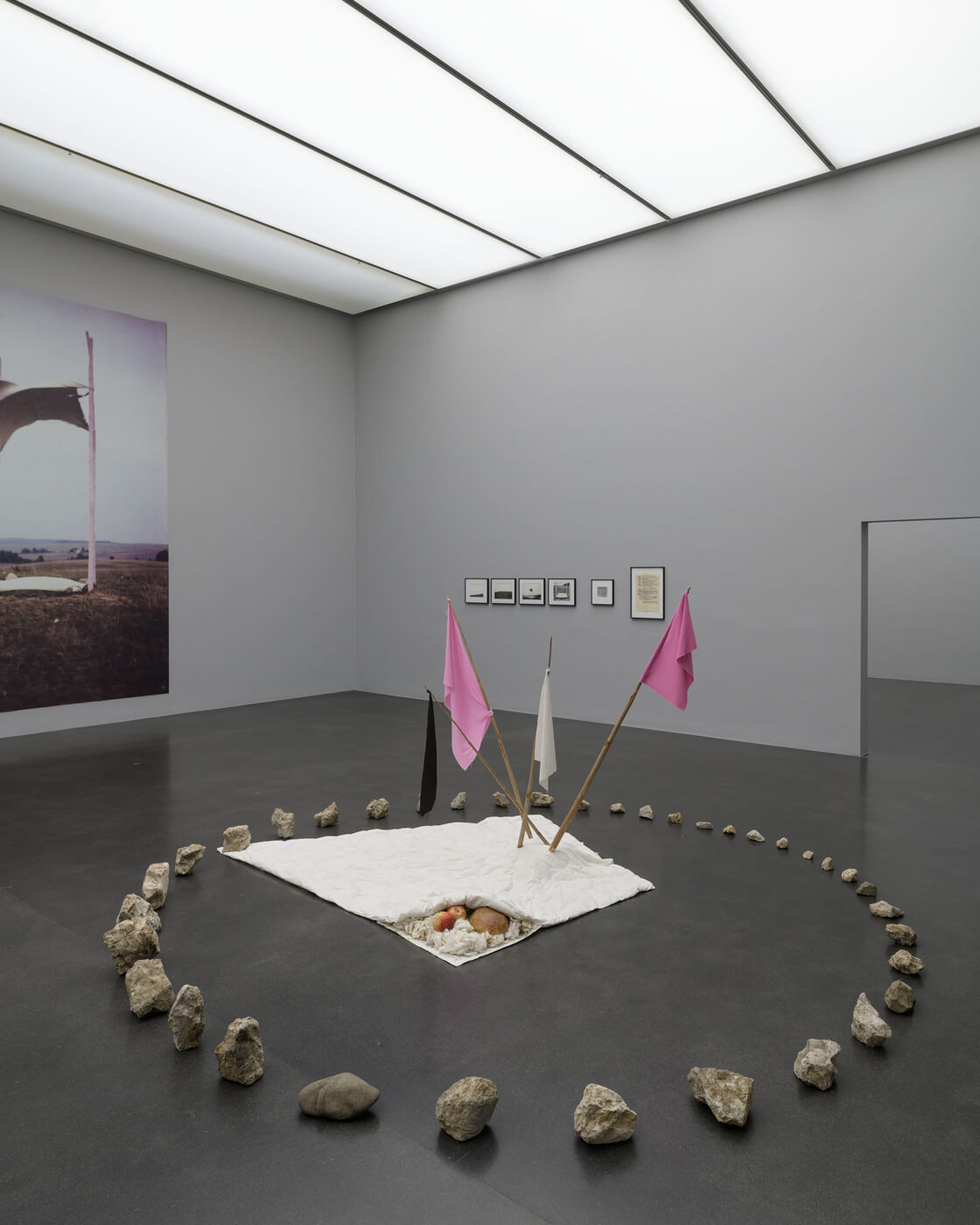 Ausstellungsansicht Maria Pinińska-Bereś. Under the Pink Flag, Kunstmuseum Luzern, 2026, Foto: Marc Latzel